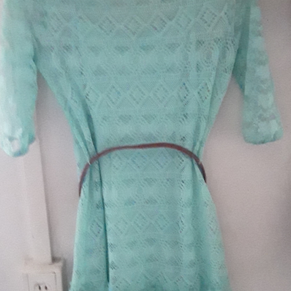 🌻 Wallflower Lace Crochet Dress W/ Belt Sz Small
